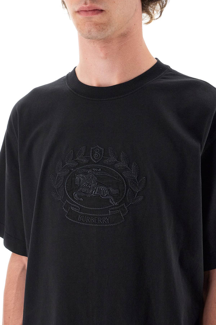 Burberry Ekd Emblem T Shirt   Black