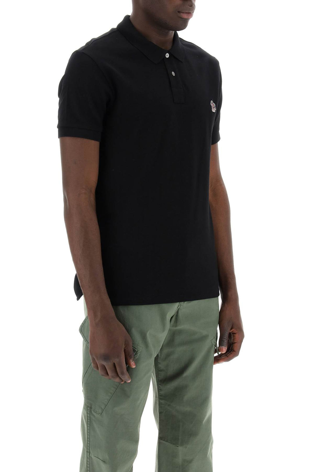 Ps Paul Smith Slim Fit Polo Shirt In Organic Cotton   Nero