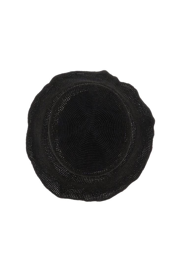 Toteme Paper Straw Bucket Hat   Black