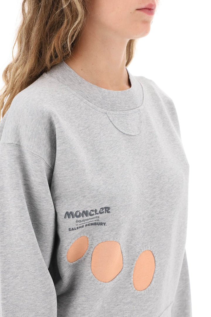 Moncler X Salehe Bembury Sweater With Cut Outs   Grigio