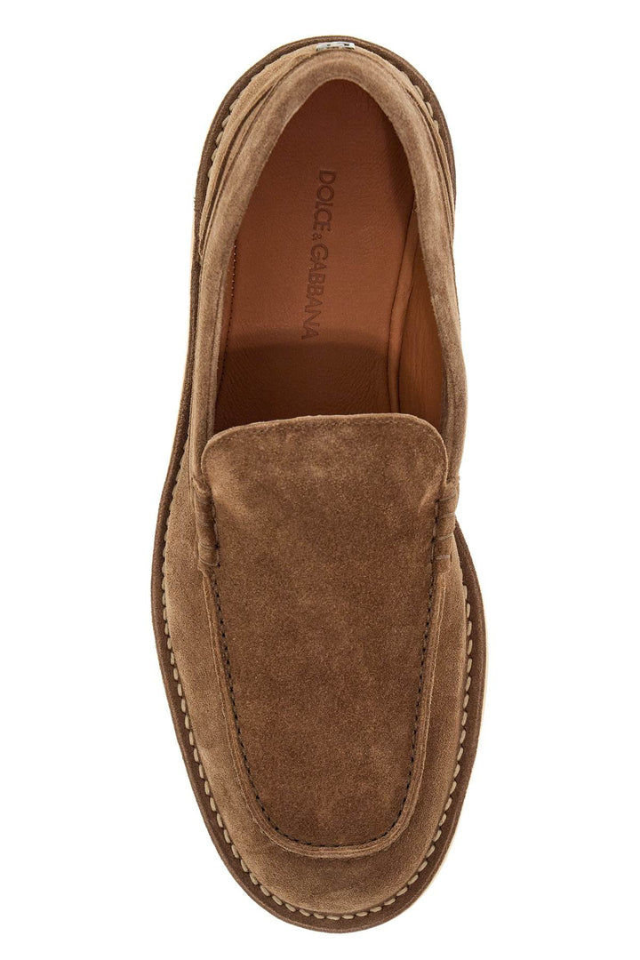 Dolce & Gabbana Suede Leather Moccas   Brown