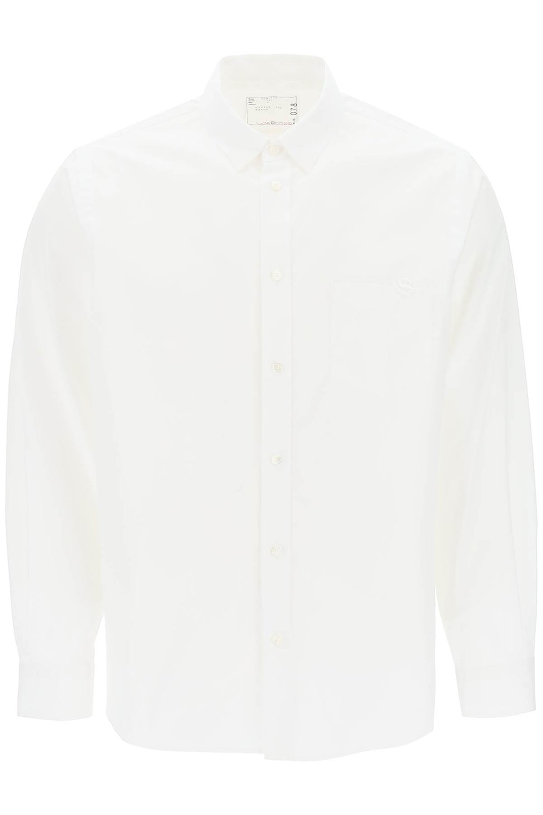 Sacai Thomas Mason Cotton Poplin Shirt   Bianco