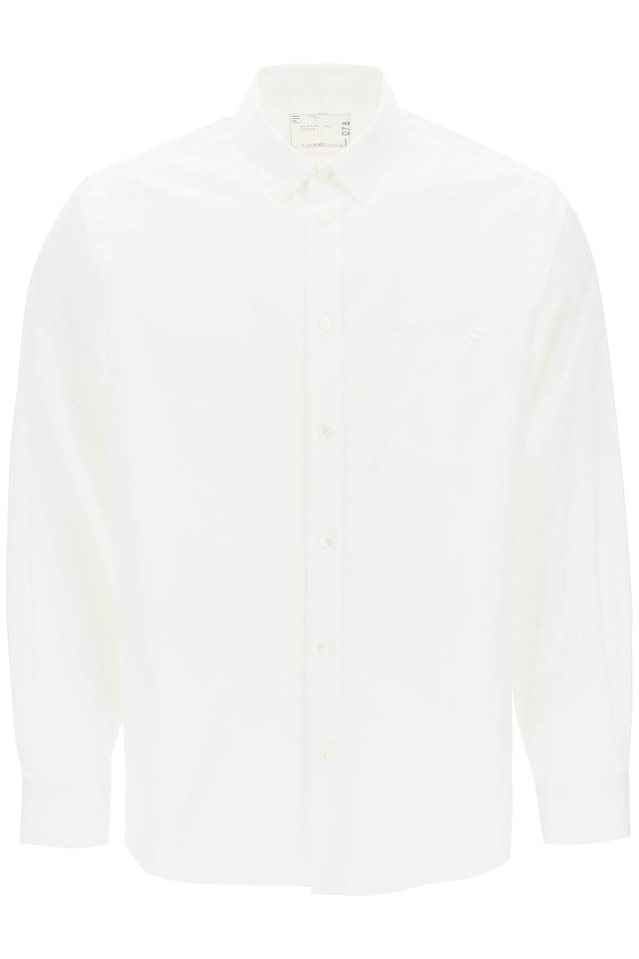 Sacai Thomas Mason Cotton Poplin Shirt   Bianco