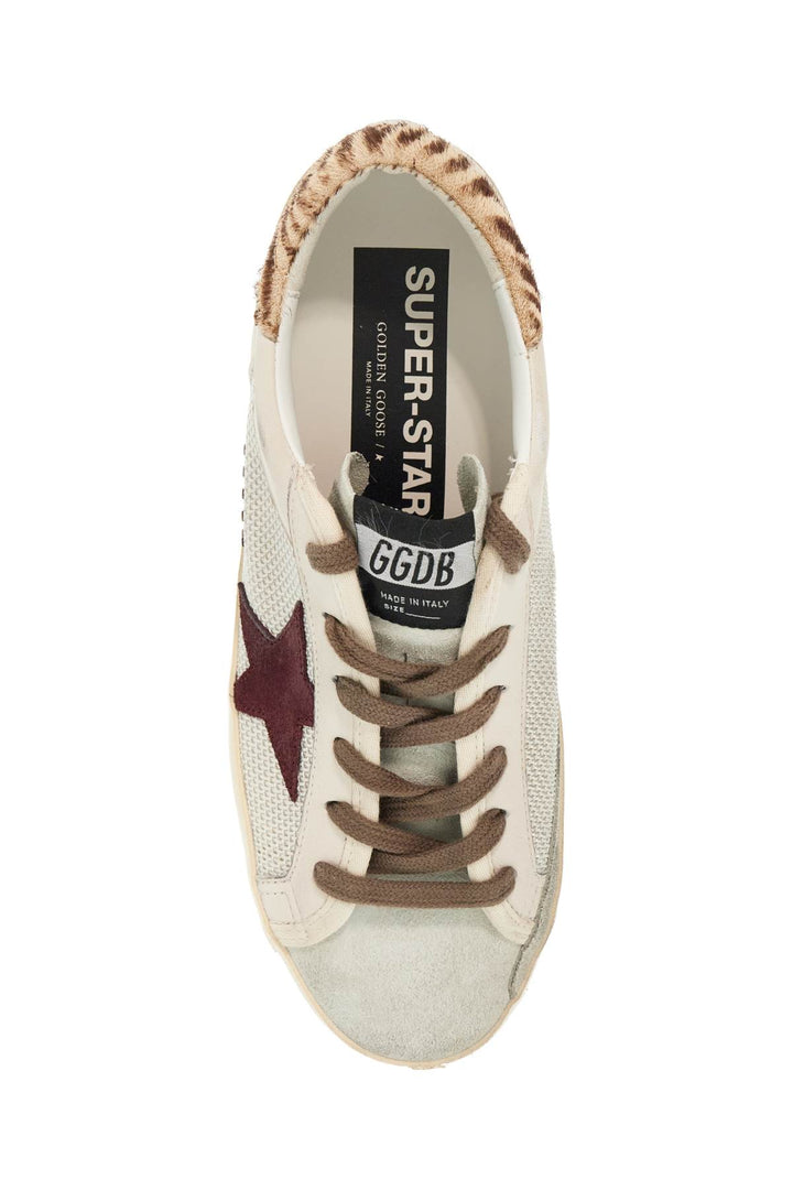 Golden Goose Super Star Canvas And Leather Sneakers   Neutral