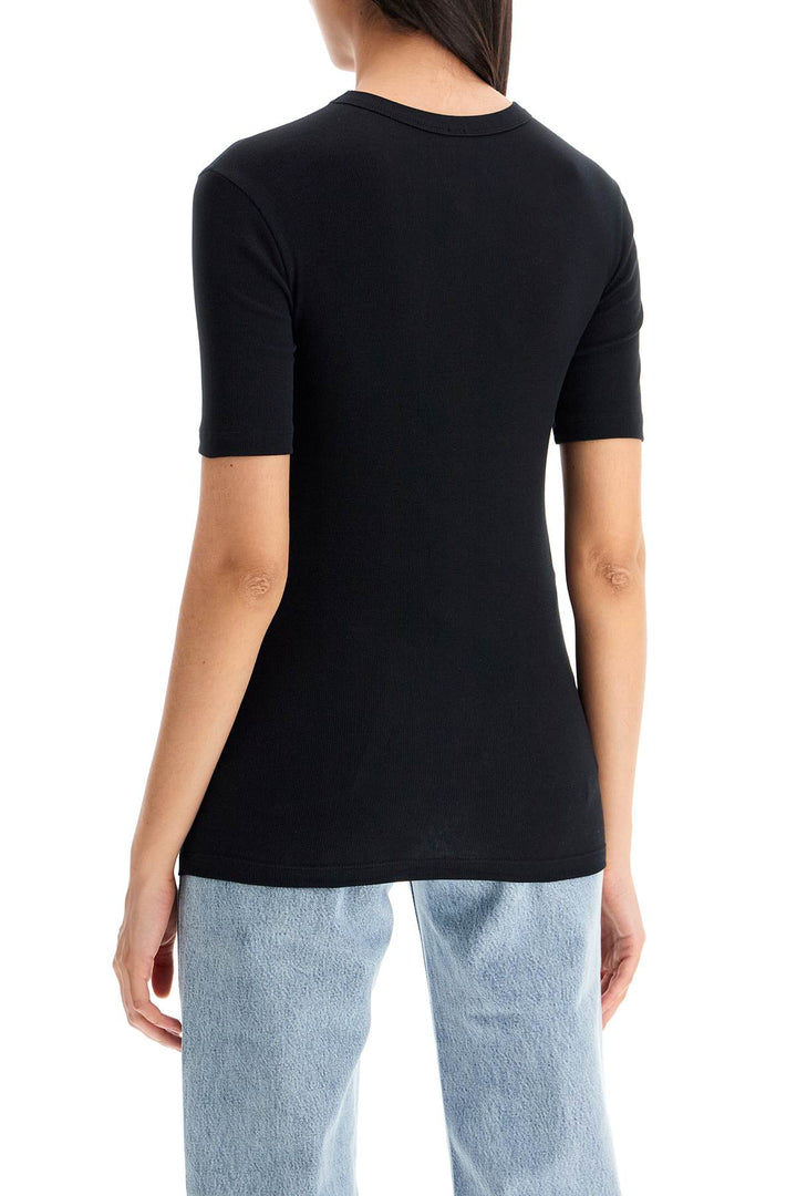 Toteme Classic Ribbed T Shirt For   Black