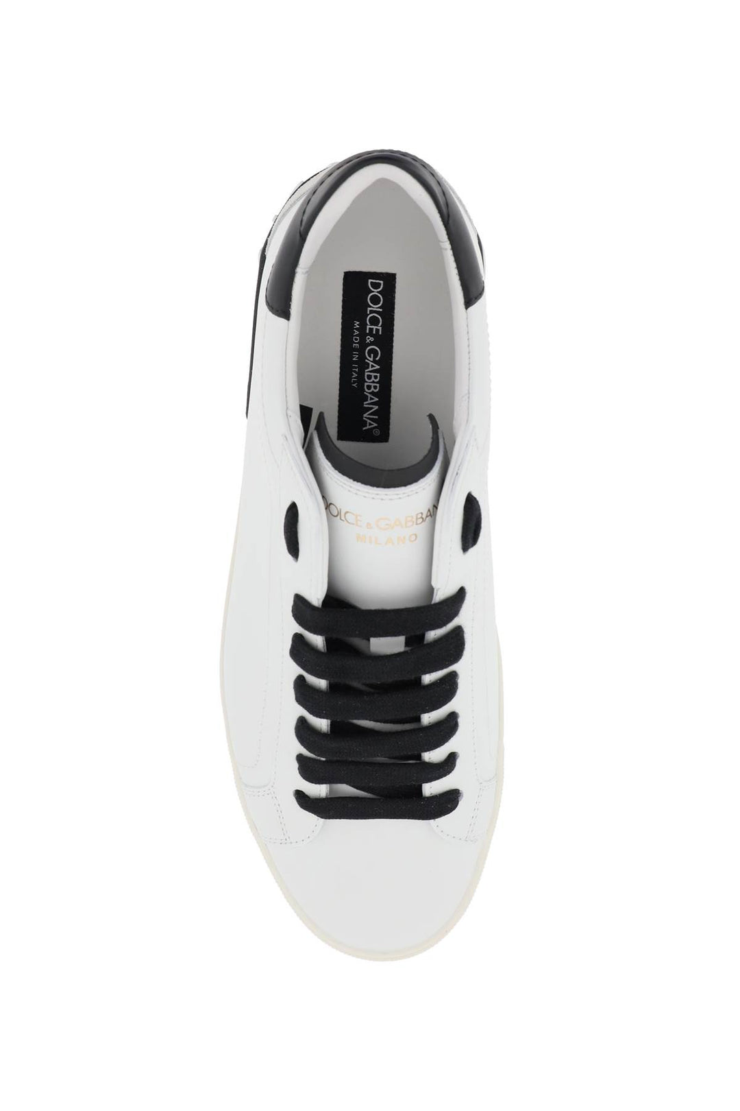 Dolce & Gabbana Nappa Leather Portofino Sneakers   White