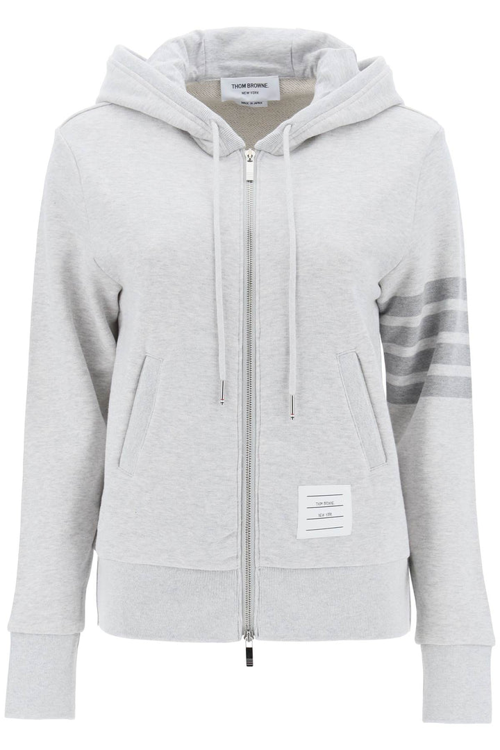 Thom Browne 4 Bar Hoodie With Zipper And   Grey