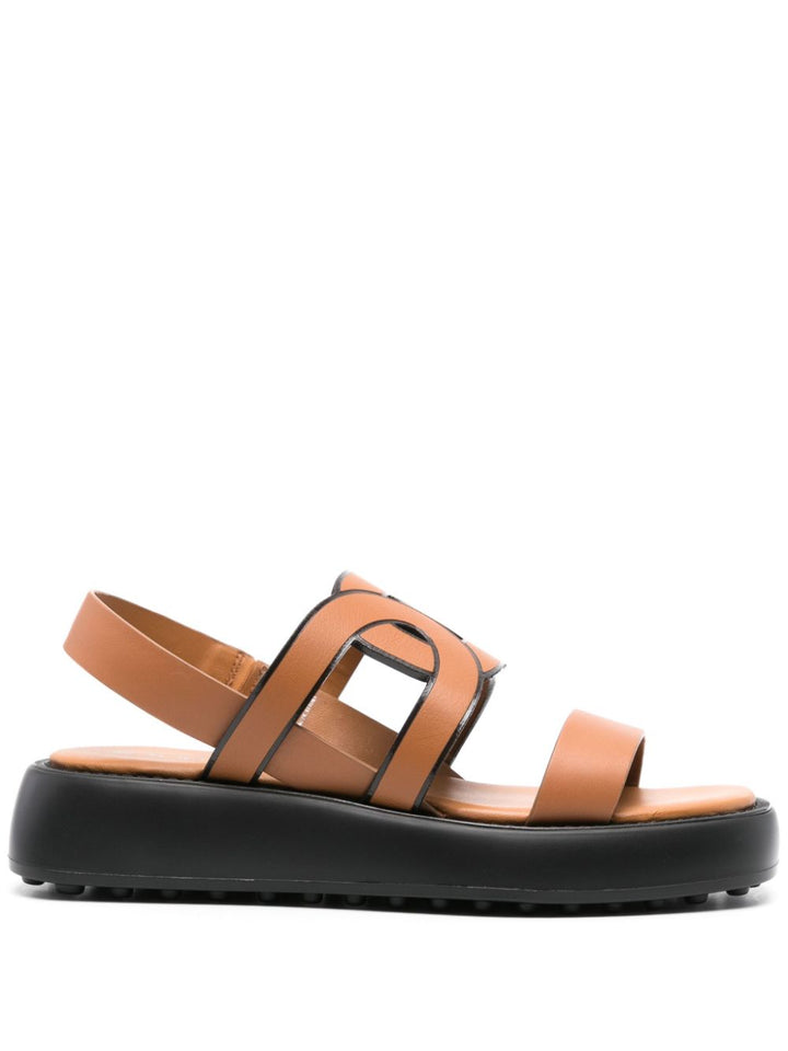 Tod's Sandals Leather Brown