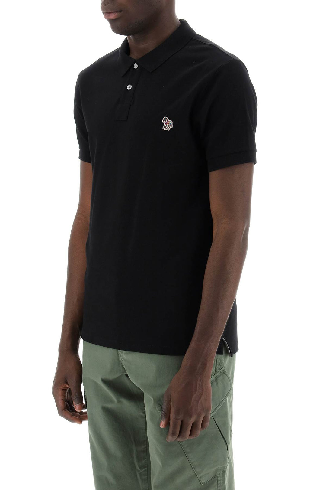 Ps Paul Smith Slim Fit Polo Shirt In Organic Cotton   Nero