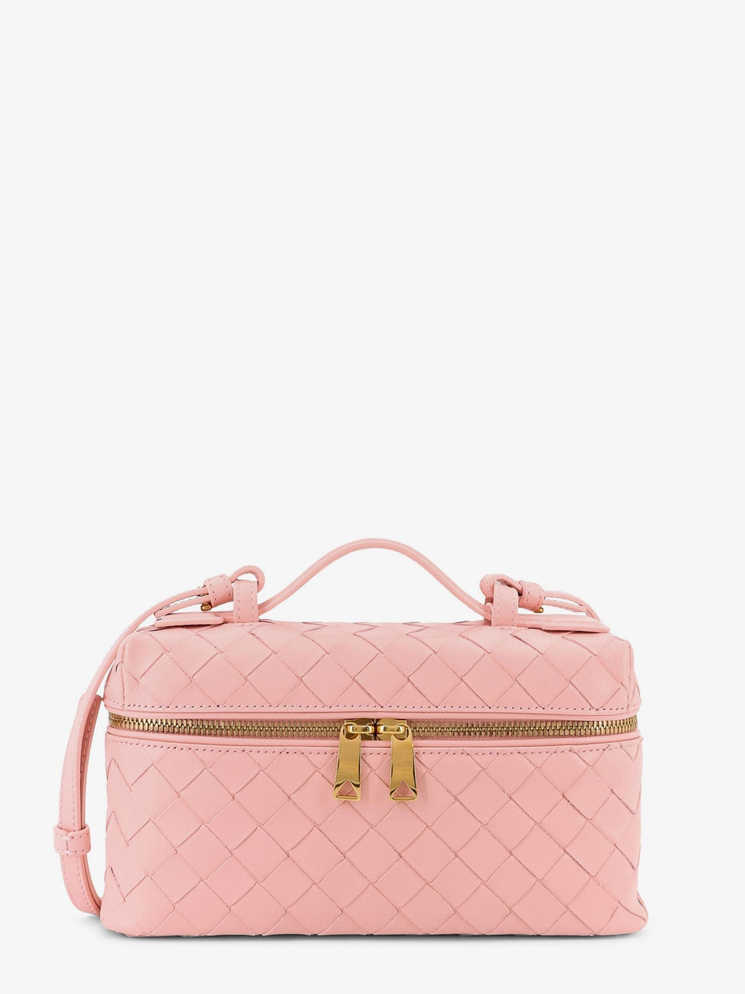 Bang Bang leather vanity case with Intrecciato motif