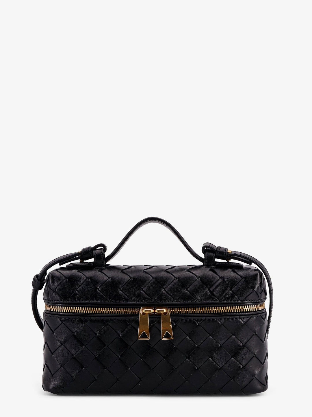 Bang Bang leather vanity case with Intrecciato motif
