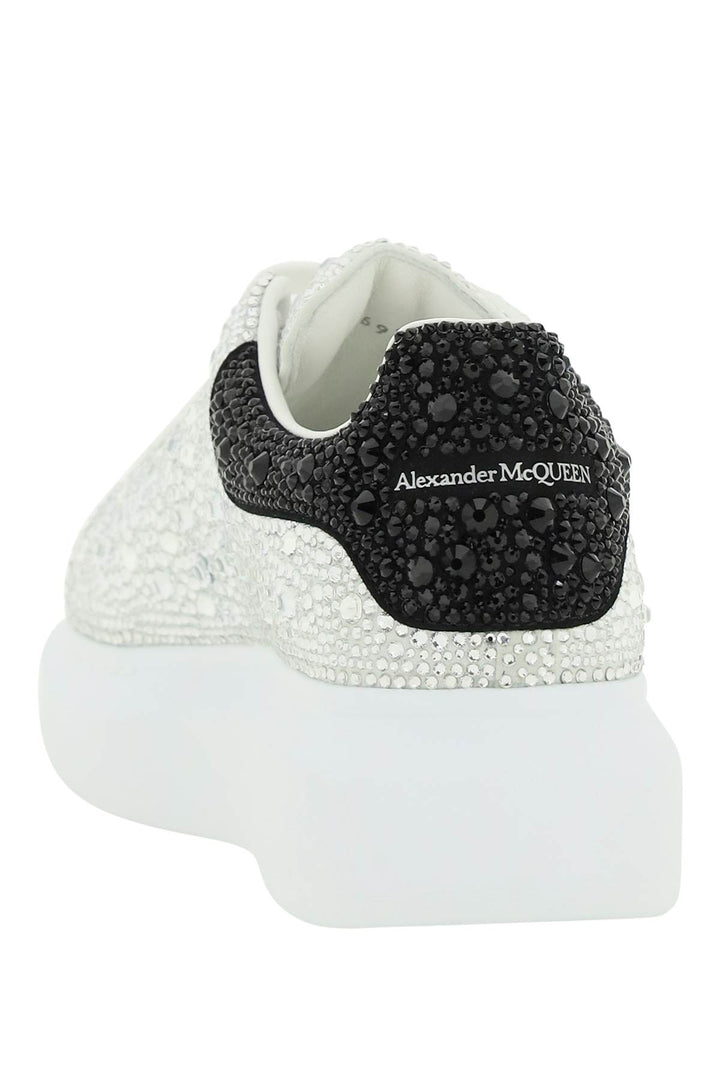 Alexander Mcqueen Oversized Sneakers With Crystals   Argento