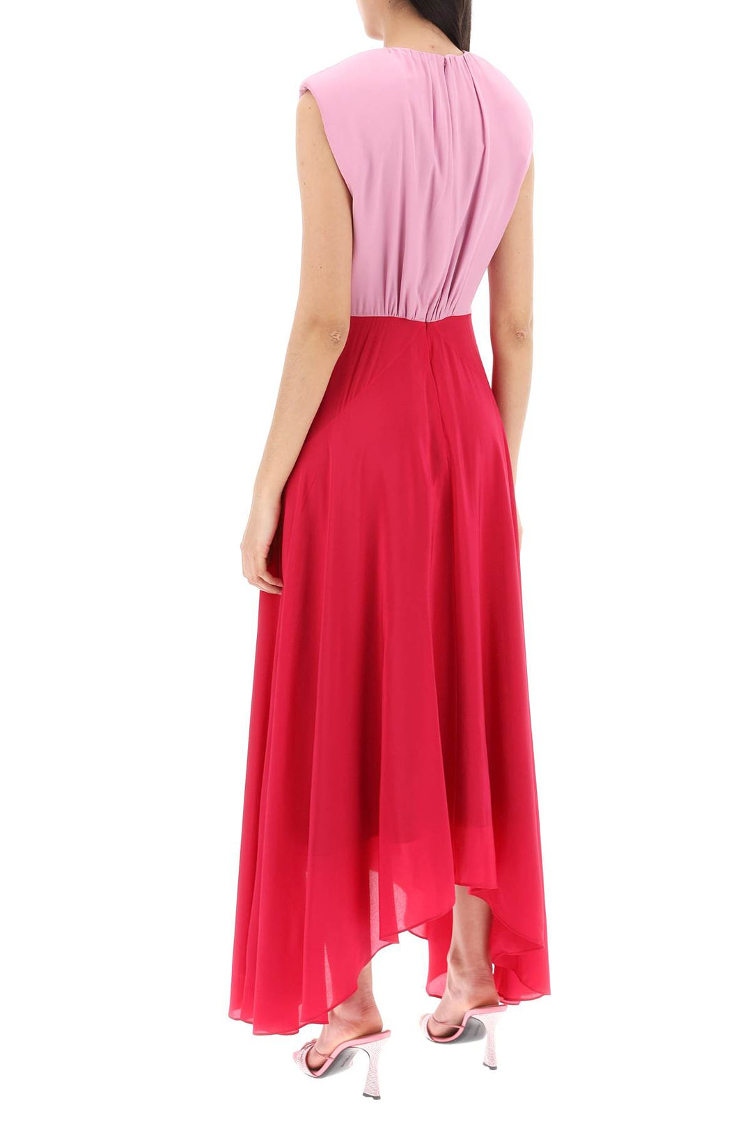 Saloni Maxi Silk Divya Dress   Pink