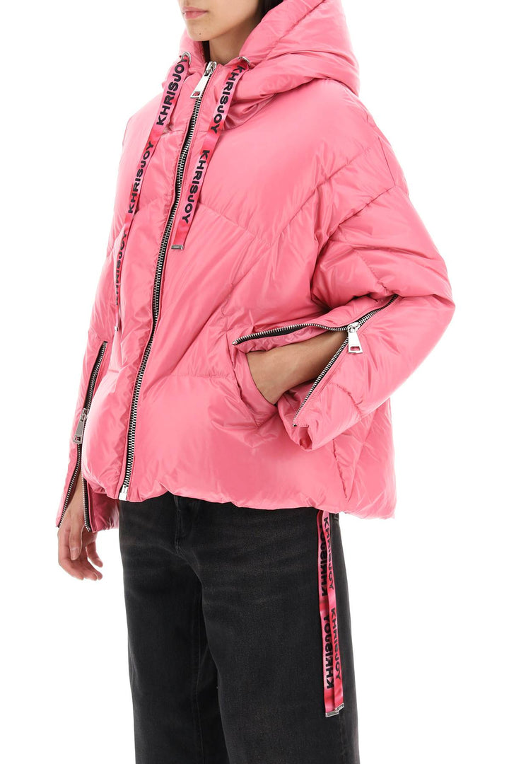 Khrisjoy Khris Iconic Shiny Puffer Jacket   Rosa