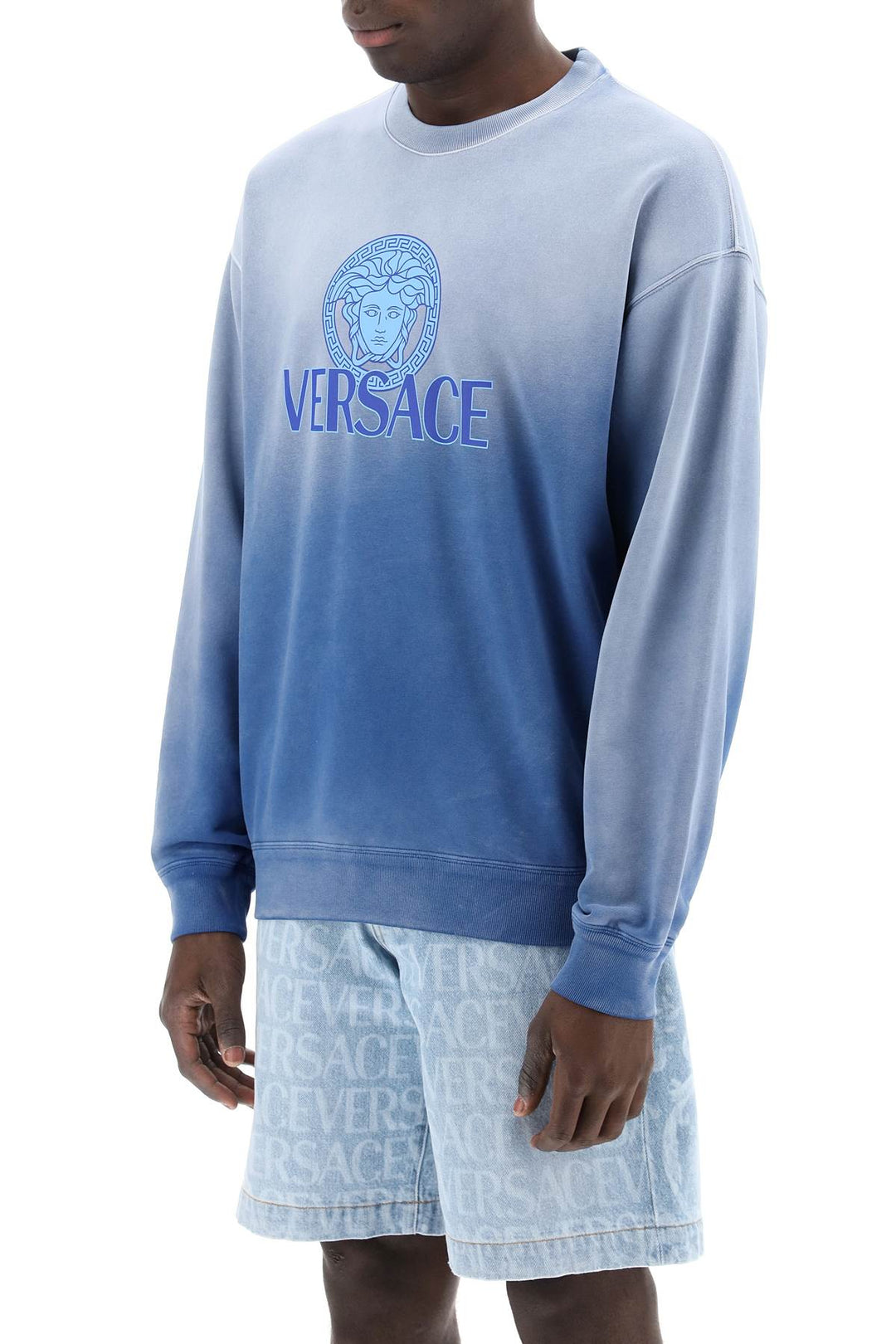 Versace Gradient Medusa Sweatshirt   Blue