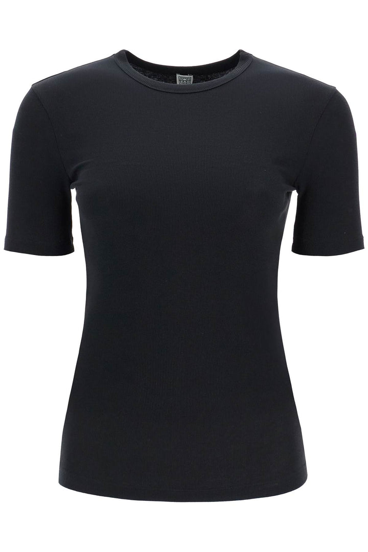Toteme Classic Ribbed T Shirt For   Black