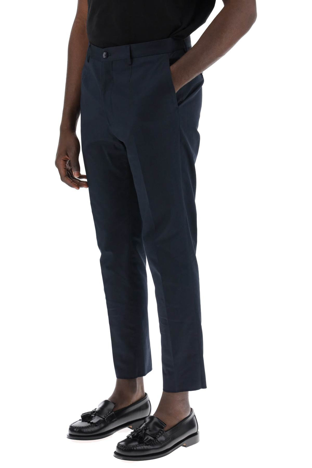 Etro Cropped Chino Pants   Blu