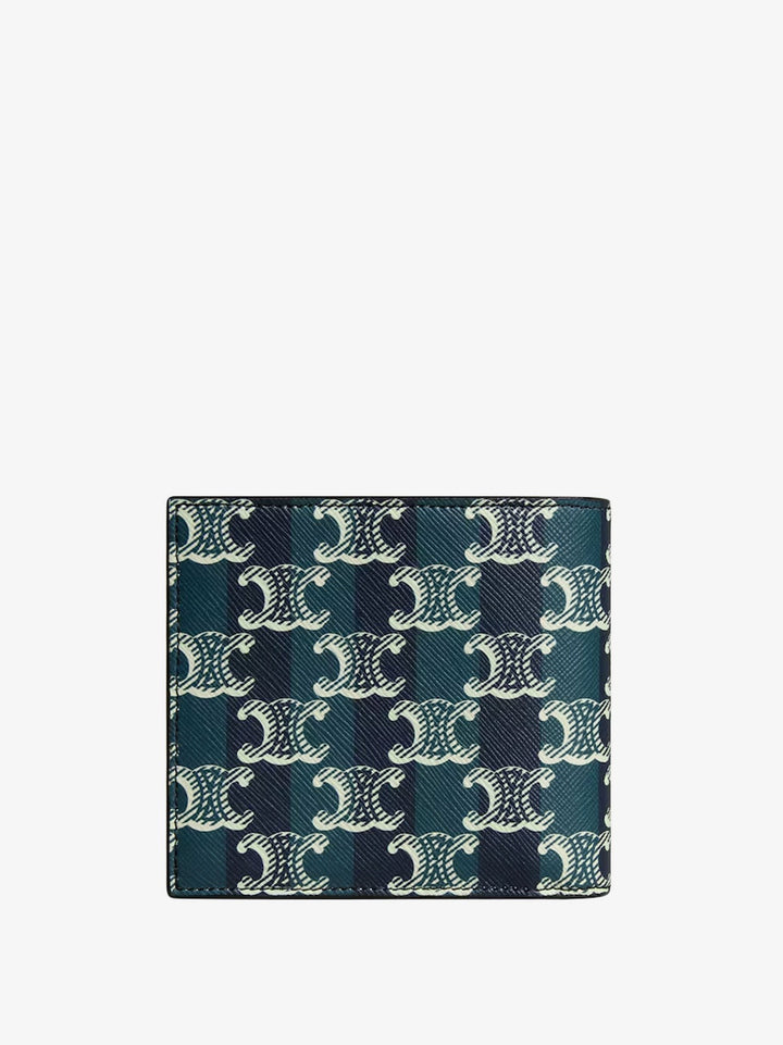 Bi-Fold Triomphe canvas and leather wallet