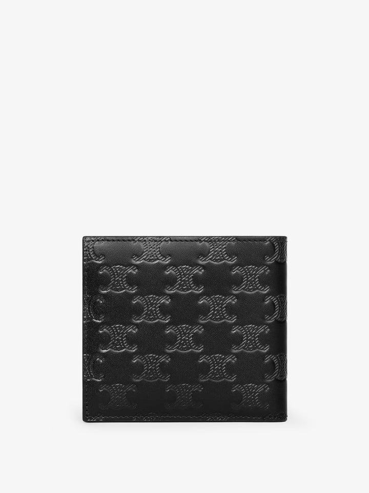 Bifold leather wallet with Triomphe motif