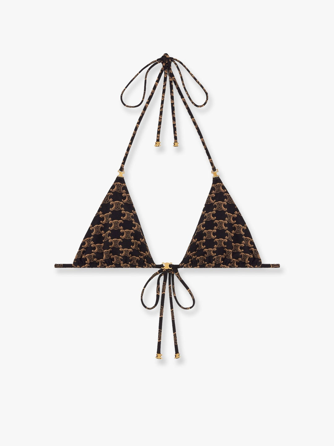 Bikini top with Triomphe print