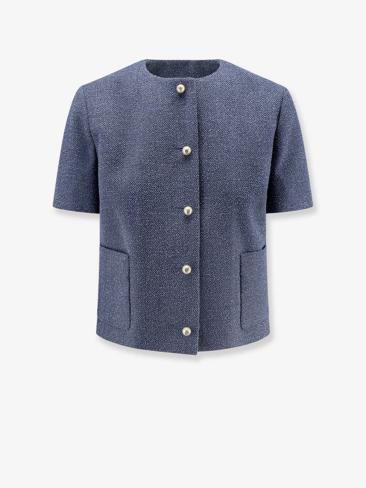 Bouclé virgin wool blend blazer