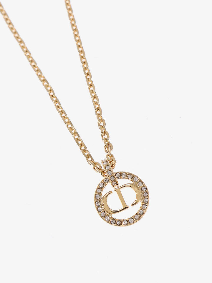 Brass necklace with logo monogram
