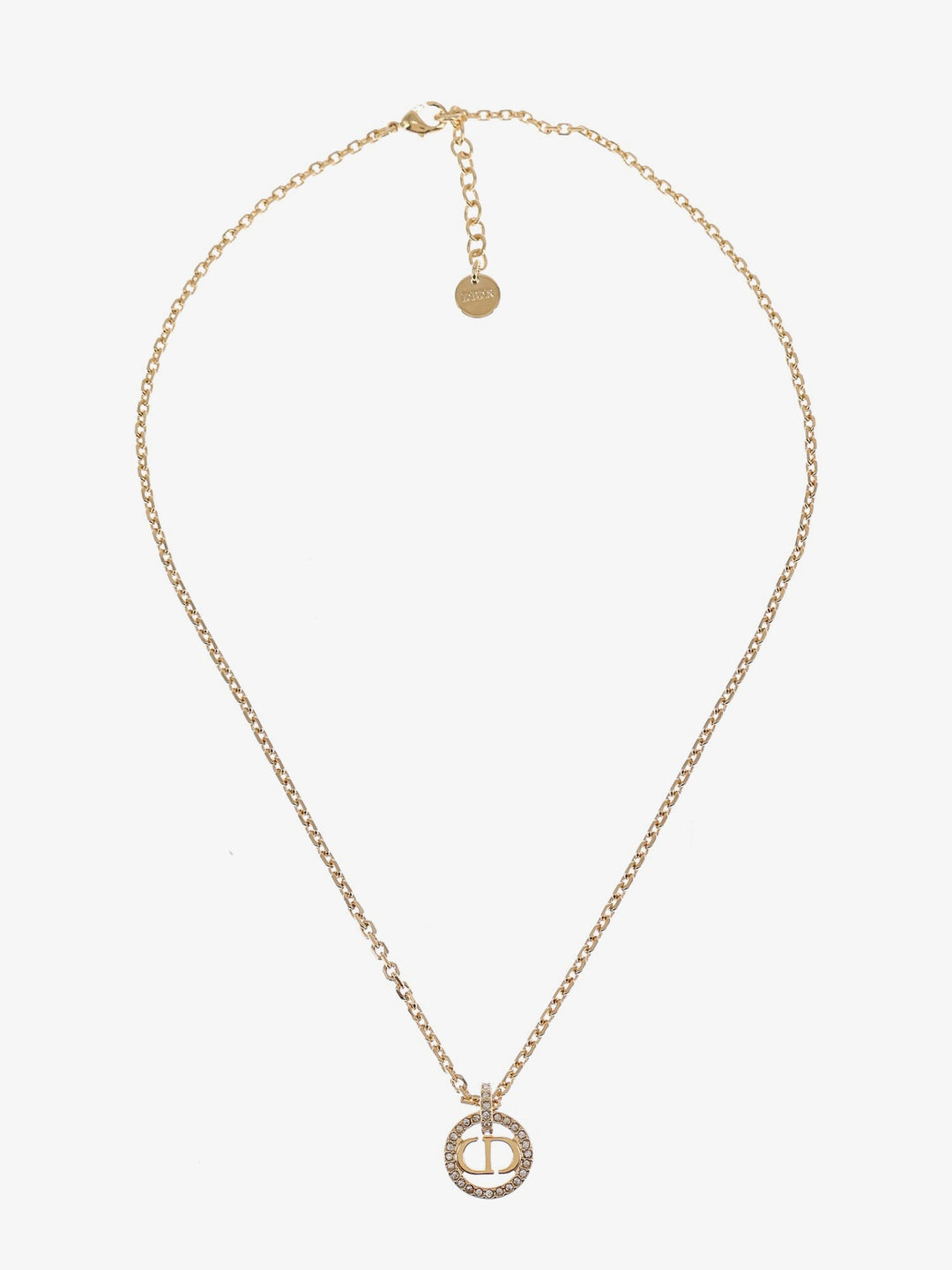Brass necklace with logo monogram