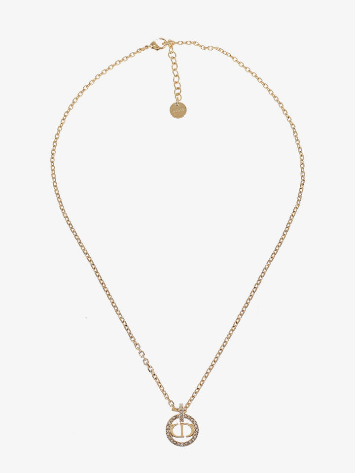 Brass necklace with logo monogram