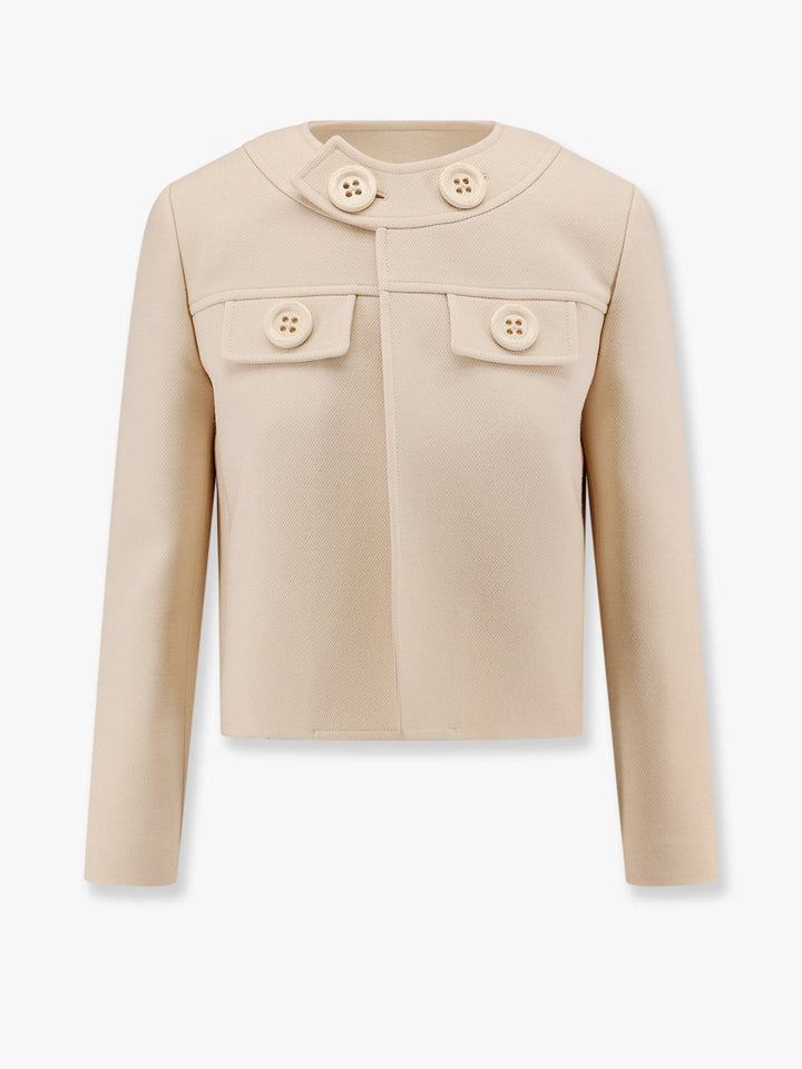 Brompton wool and silk blazer with maxi buttons