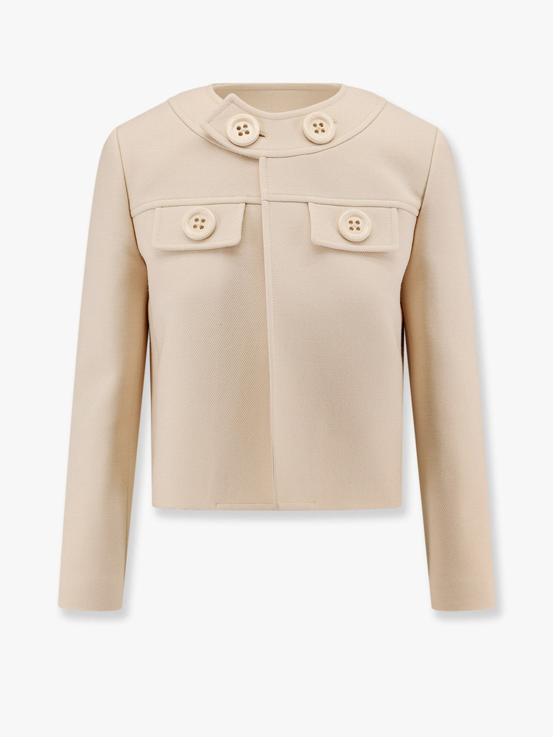 Brompton wool and silk blazer with maxi buttons