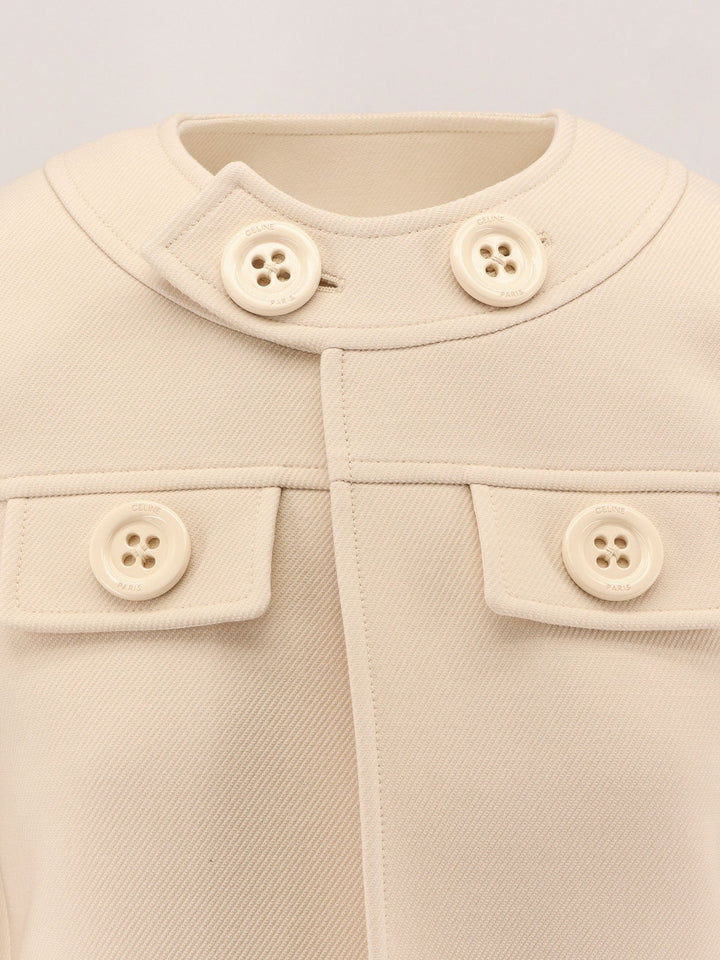 Brompton wool and silk blazer with maxi buttons