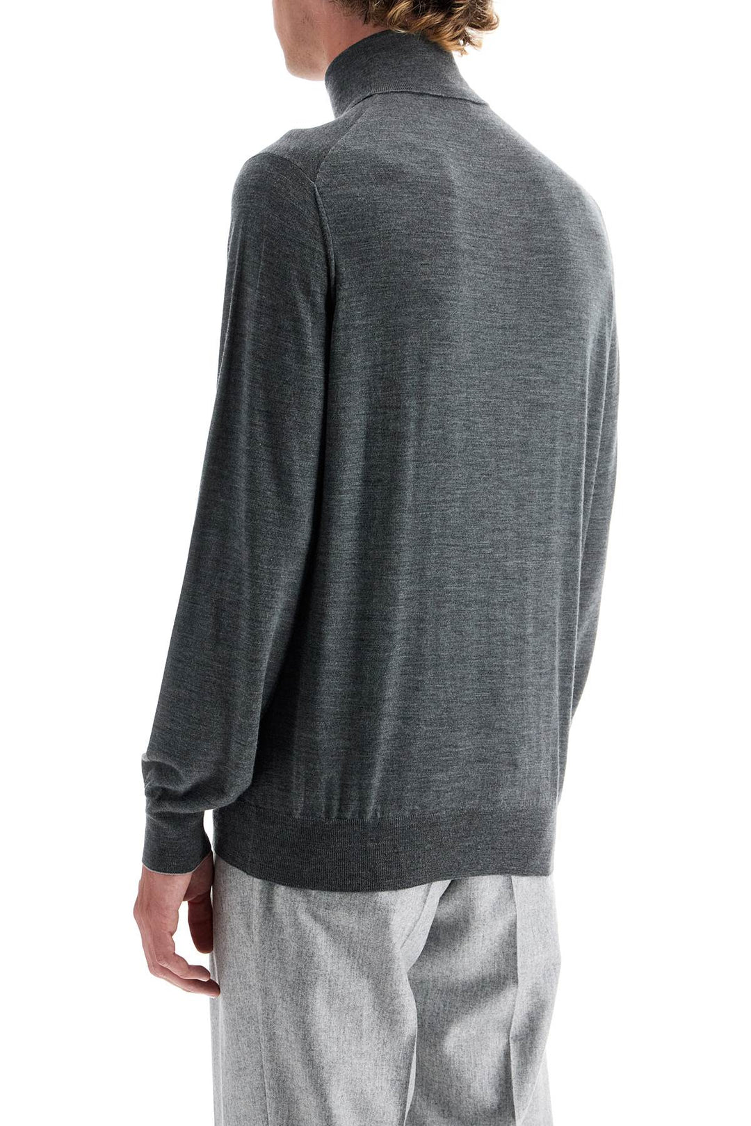 Brunello Cucinelli High Neck Pullover Sweater   Grey