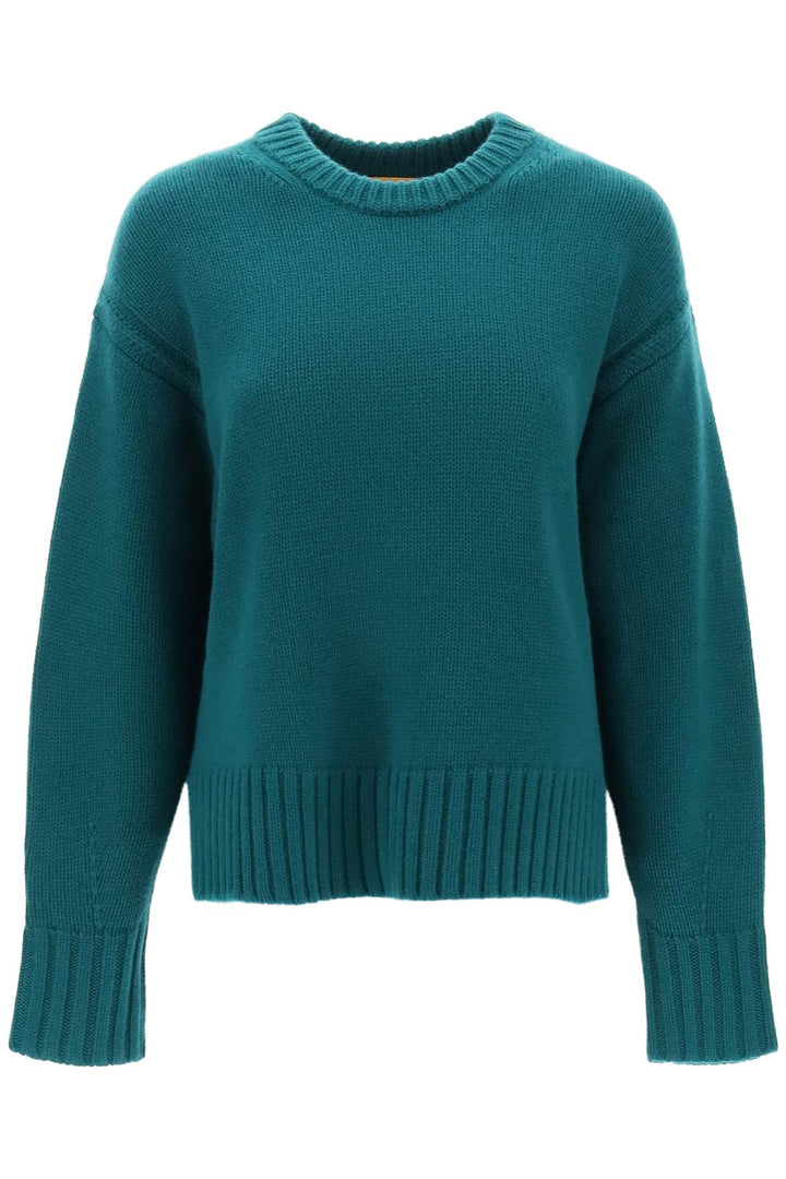 Guest In Residence Crew Neck Sweater In Cashmere   Green