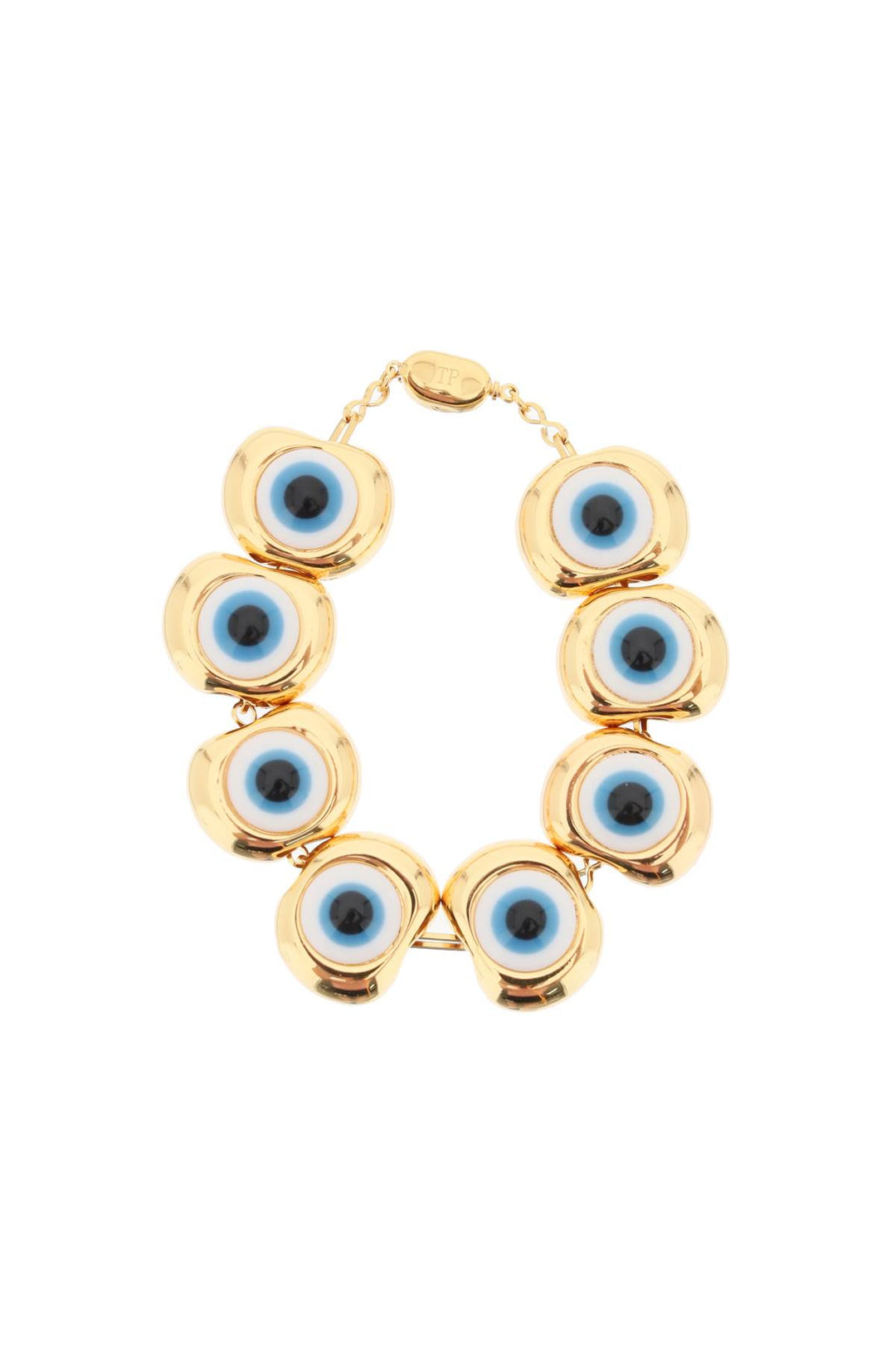 Timeless Pearly Bracelet With Eyes   Oro