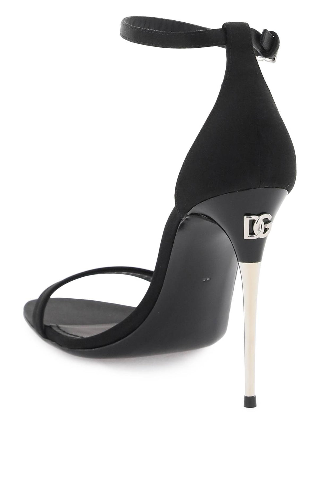 Dolce & Gabbana Satin Sandals For Elegant   Black