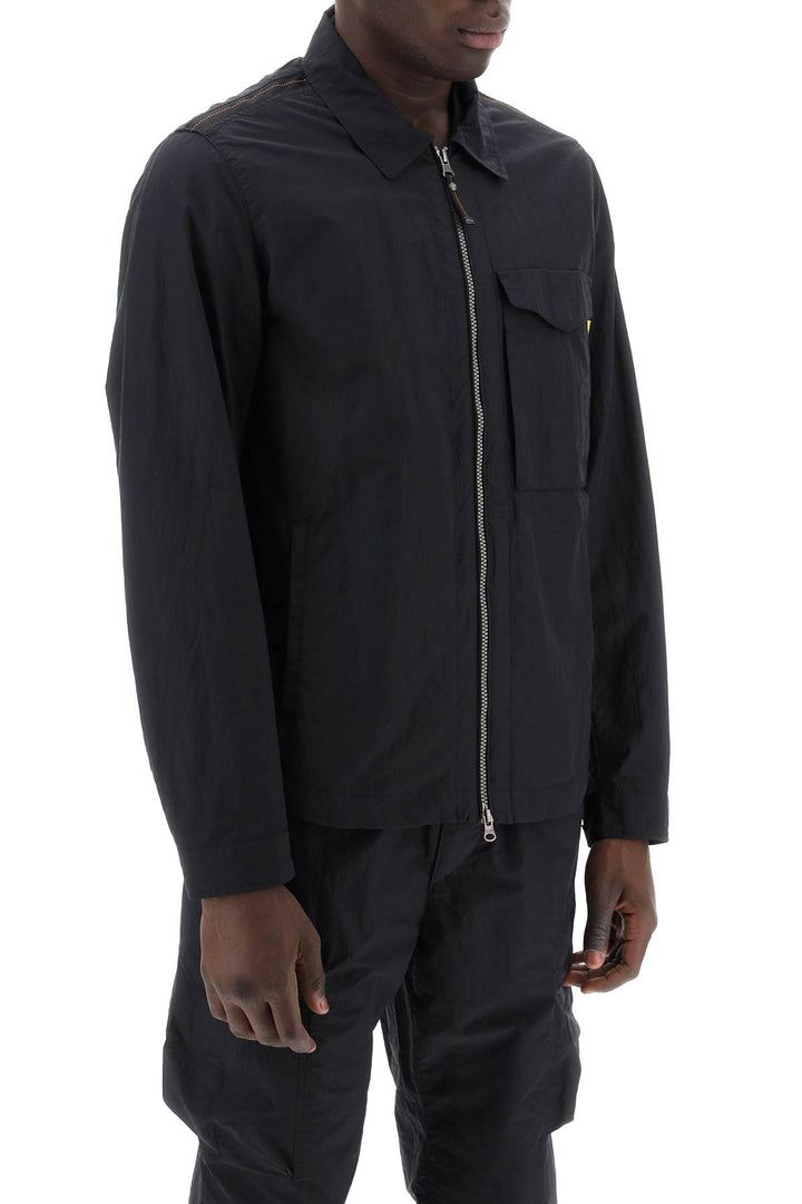 Parajumpers Replace With Double Quoterayner Overshirt In Nylon   Nero