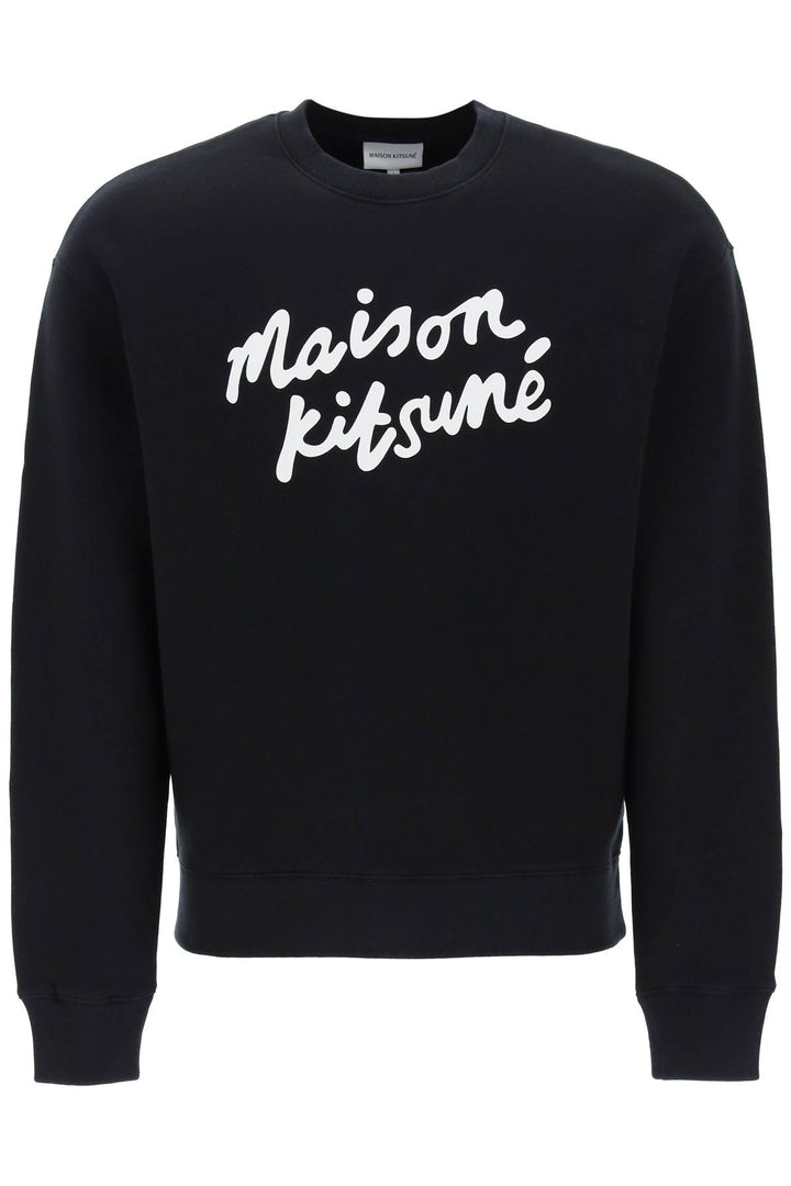 Maison Kitsune Crewneck Sweatshirt With Logo   Nero