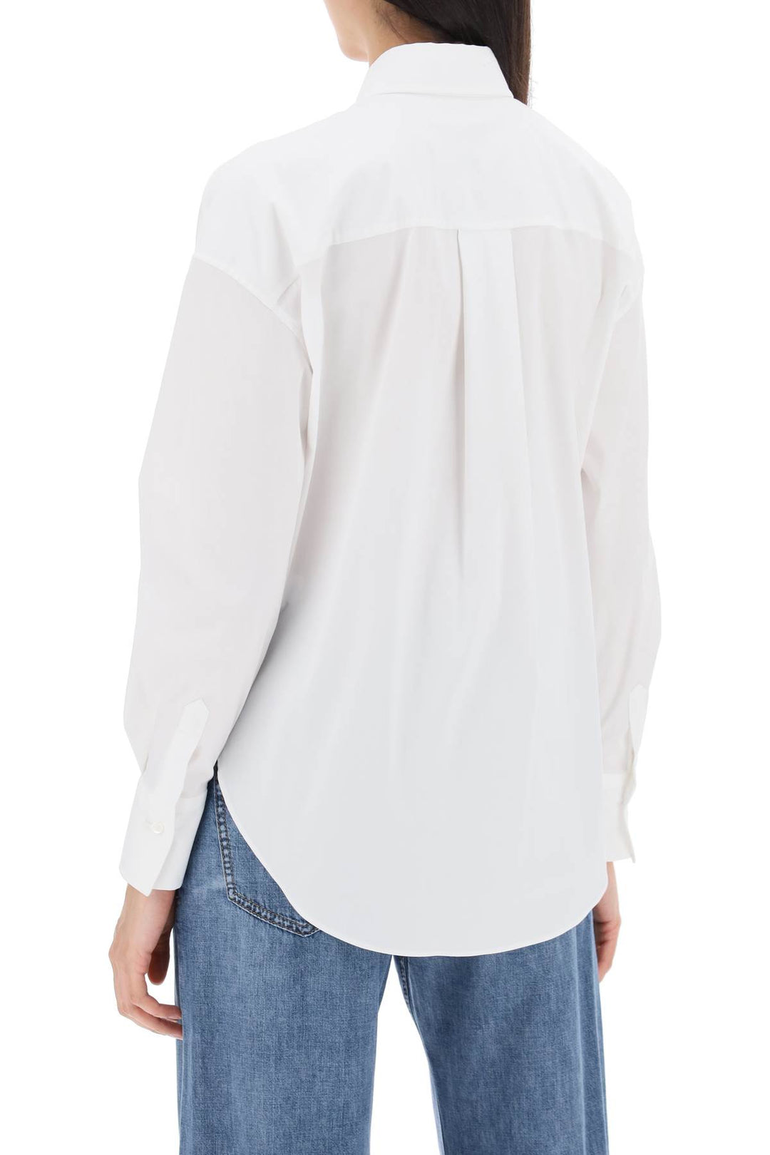 Brunello Cucinelli Shirt With Jewel Detail   Bianco