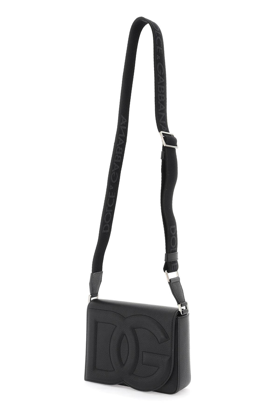 Dolce & Gabbana Medium Sized Dg Logo Shoulder Bag   Black