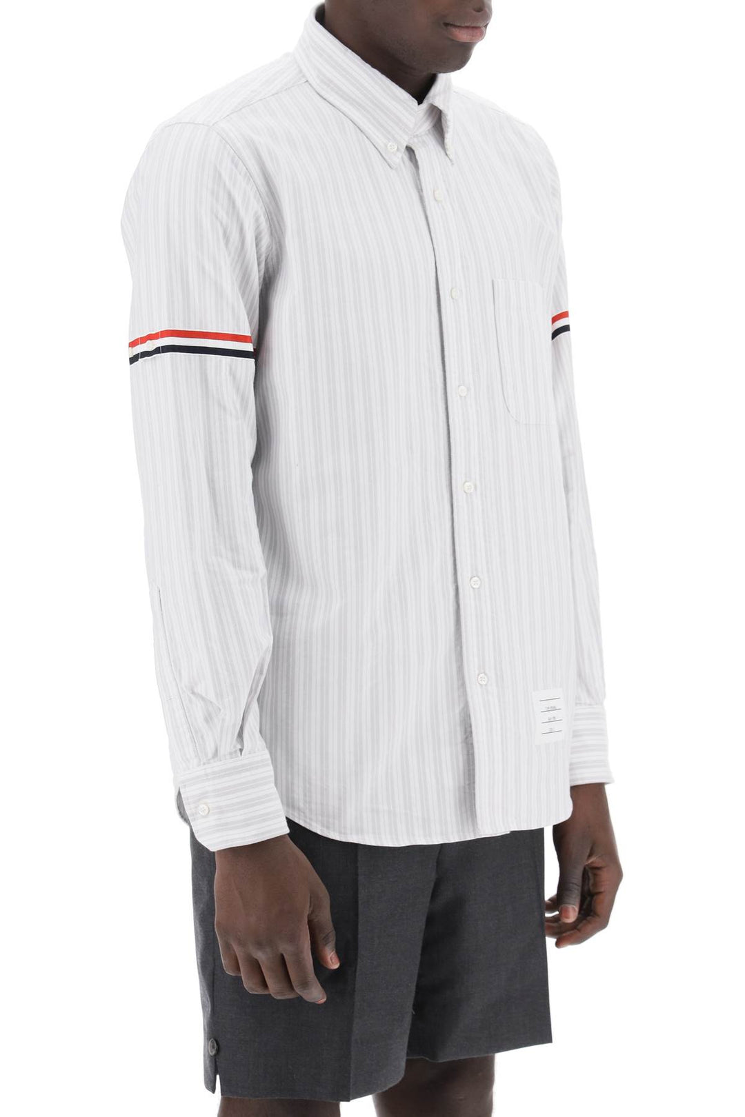 Thom Browne Striped Oxford Shirt   White