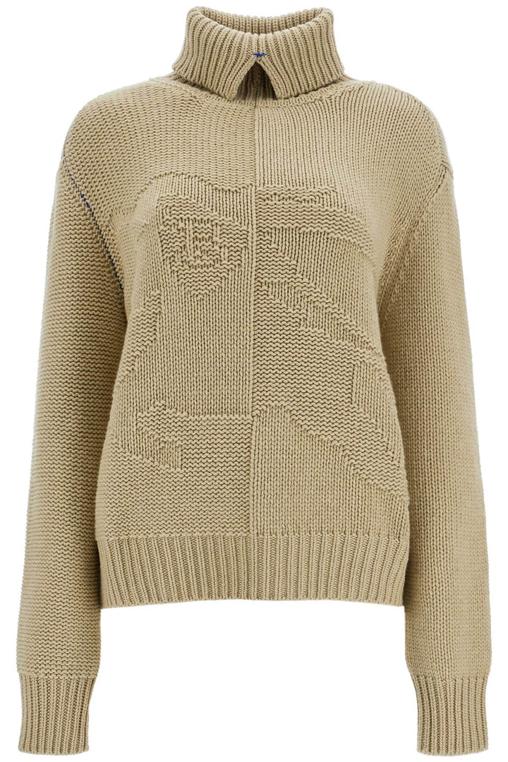 Burberry Cashmere Sweater With Ekd Design   Neutral