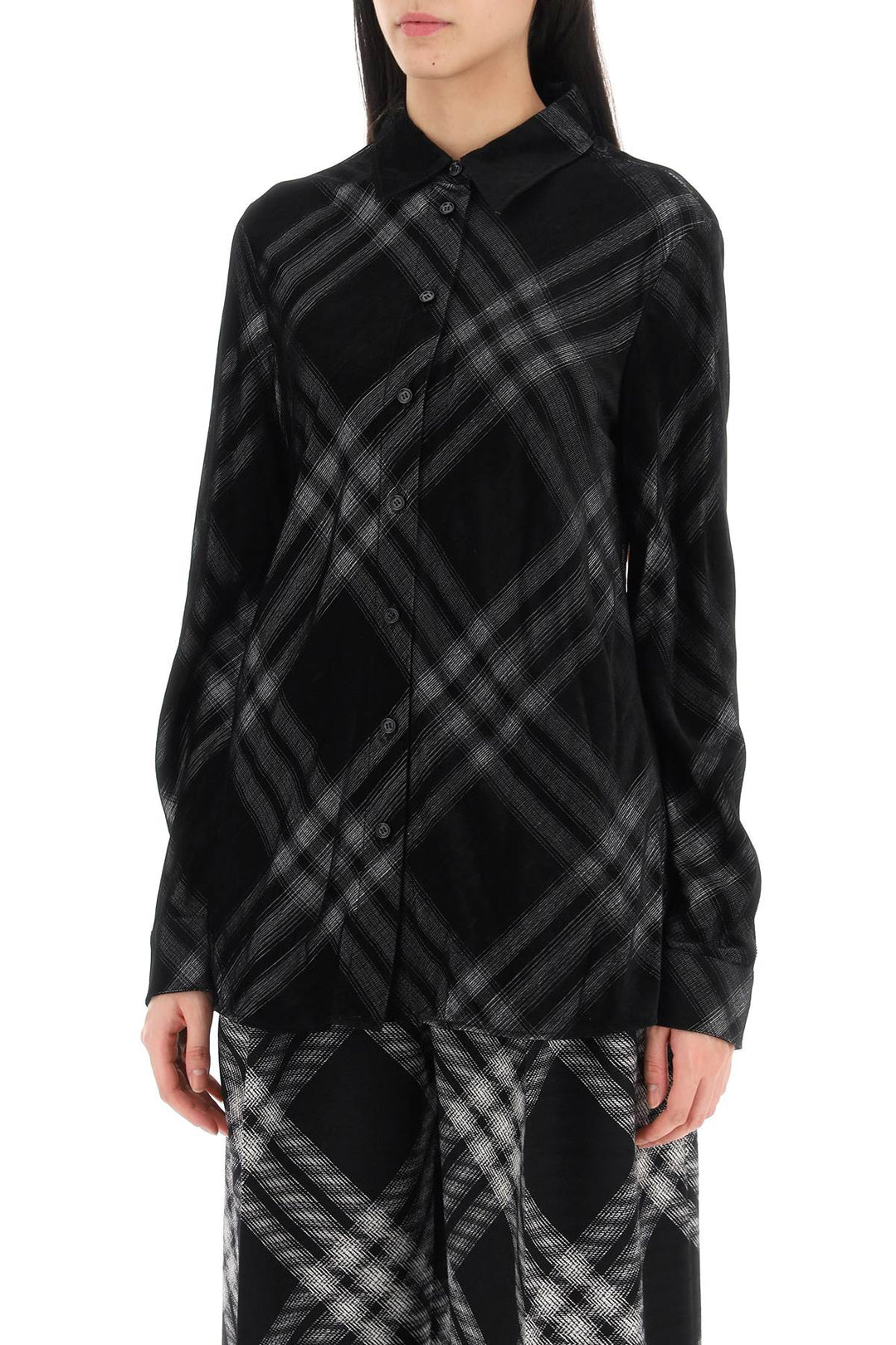 Burberry Replace With Double Quotecheckered Corduroy   Nero