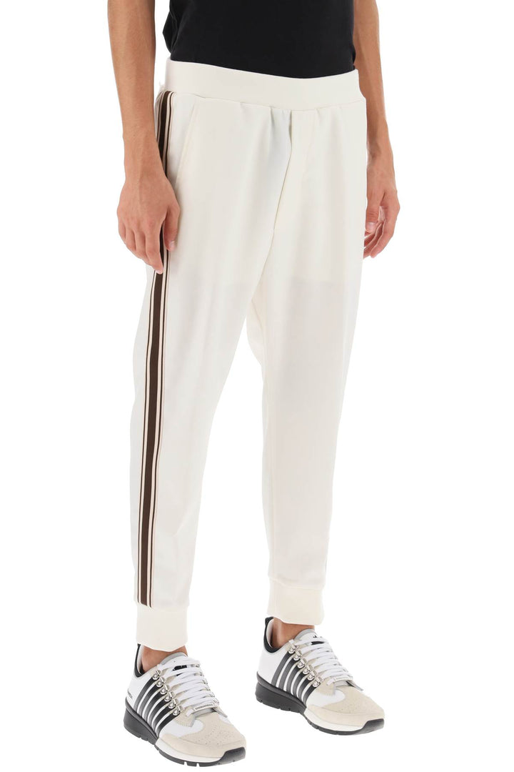 Dsquared2 Wool Blend Tailored Jog Pants   Bianco