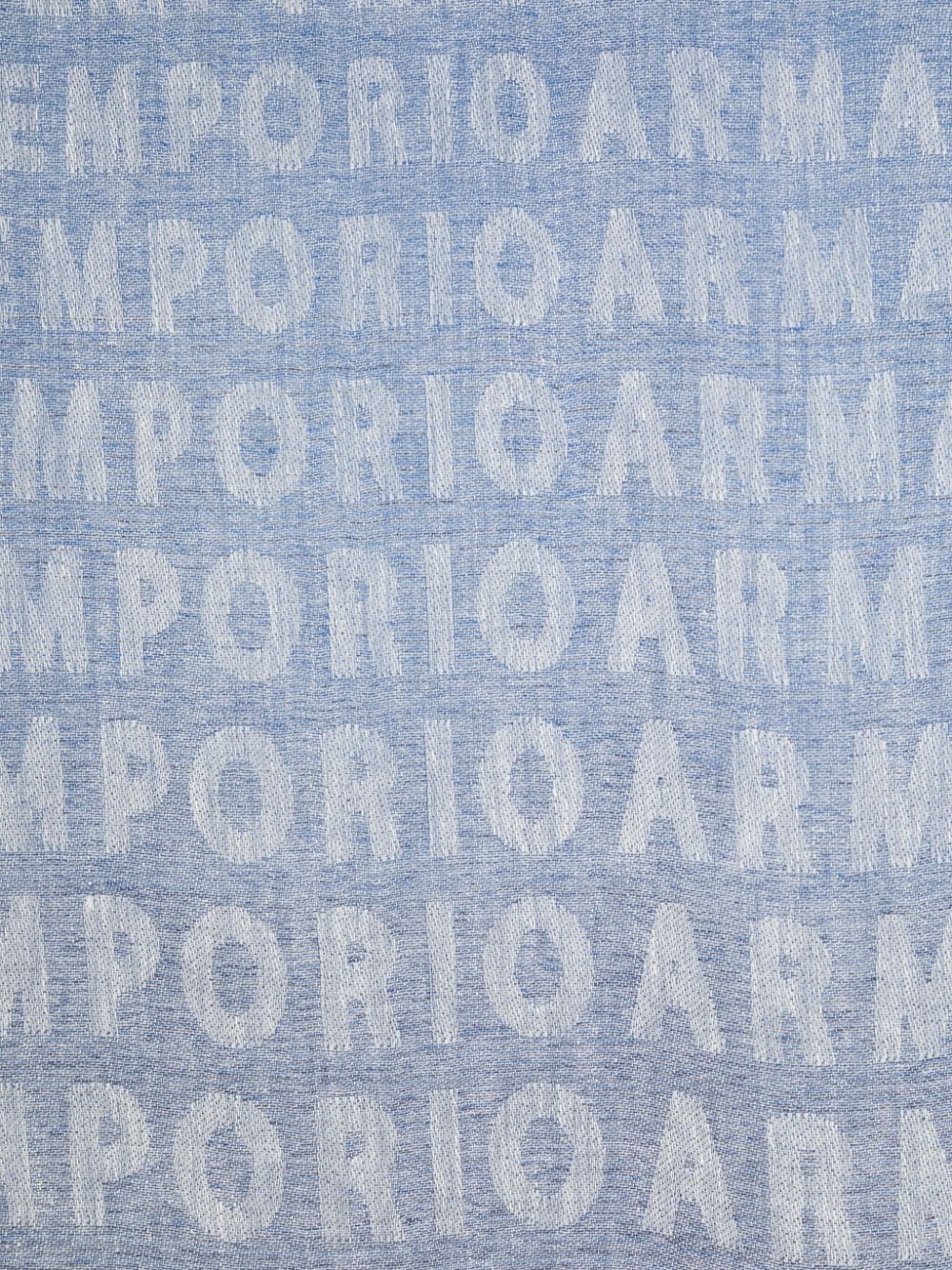 Emporio Armani Scarfs Clear Blue