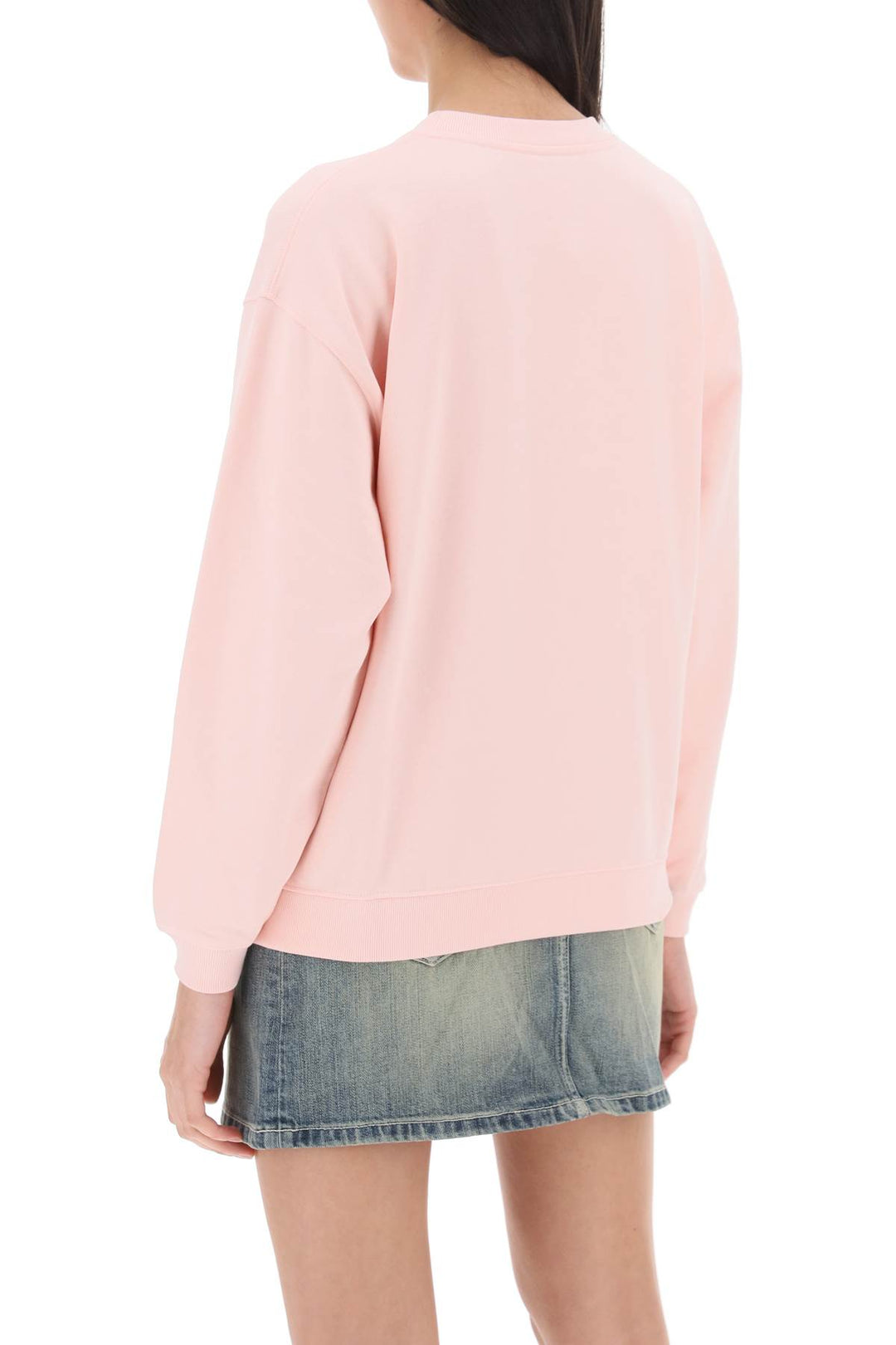 Kenzo Crew Neck Sweatshirt With Embroidery   Pink