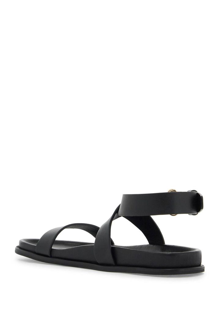 Toteme Chunky Leather Sandals For Women   Black