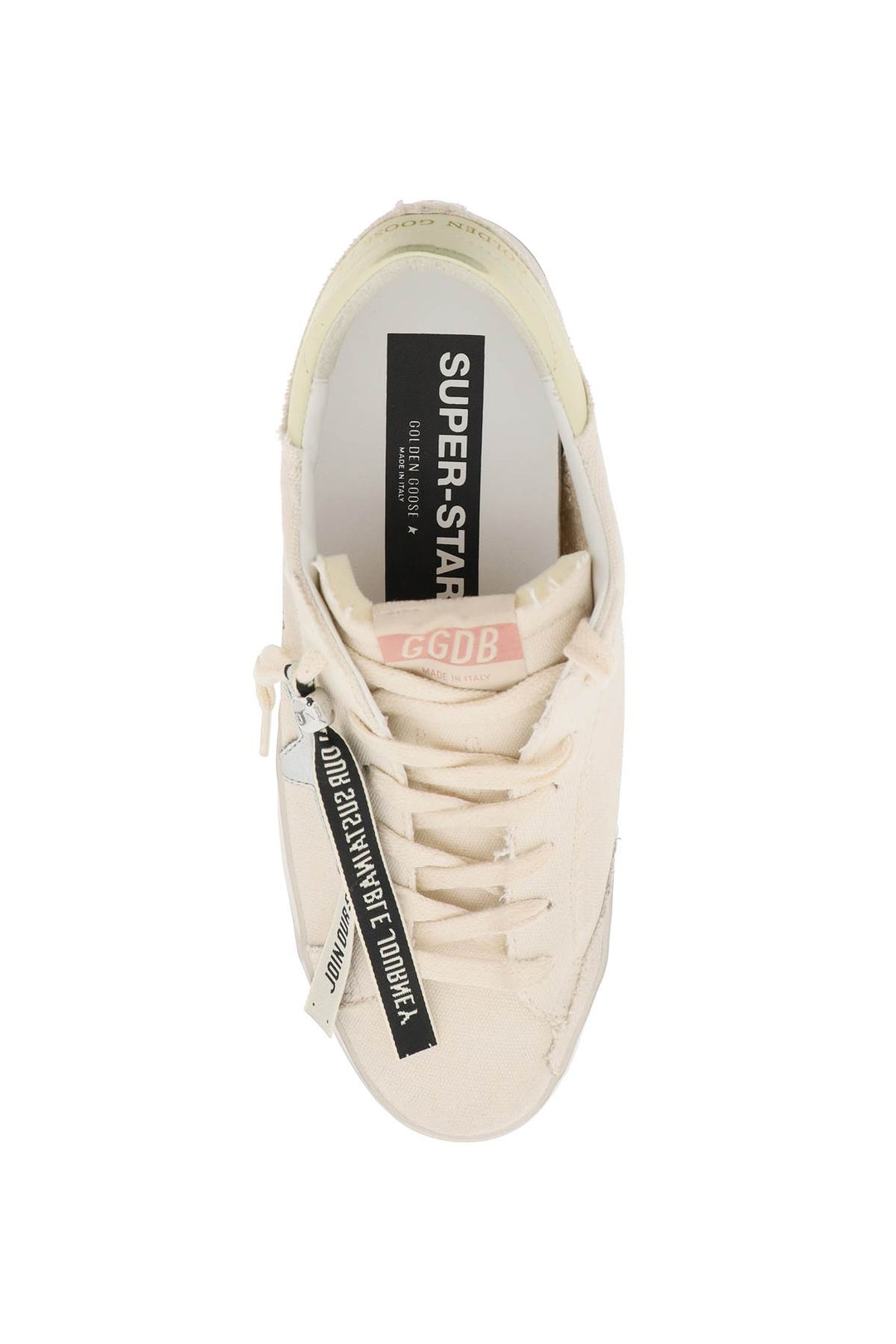 Golden Goose Super Star Canvas And Leather Sneakers   White