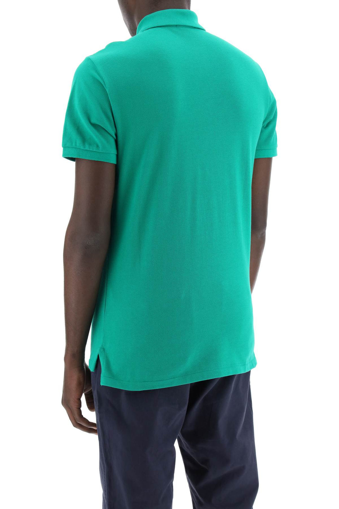 Polo Ralph Lauren Pique Cotton Polo Shirt   Verde