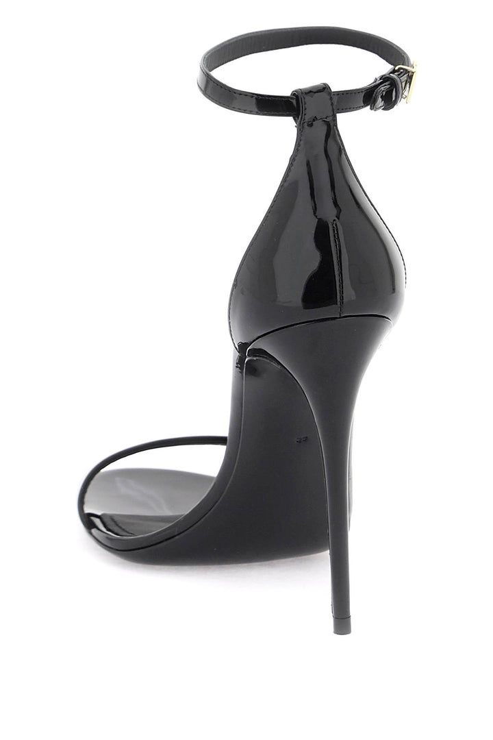 Dolce & Gabbana Patent Leather Sandals   Black