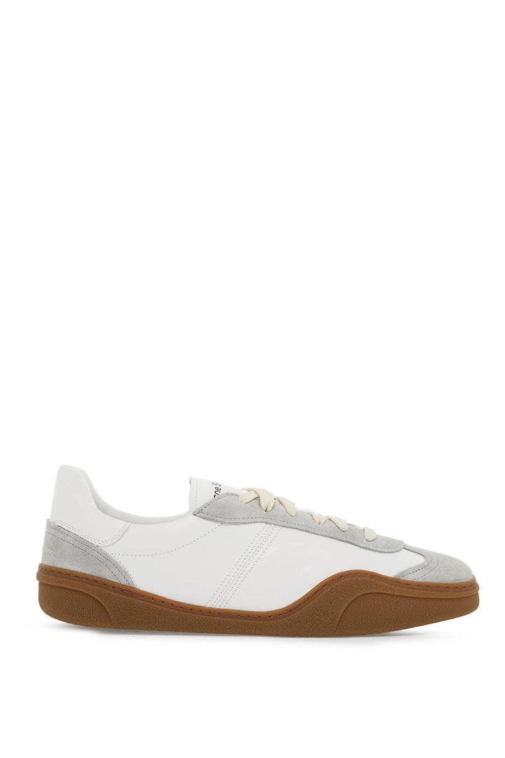 Acne Studios Nappa And Suede Leather Sneakers In   White